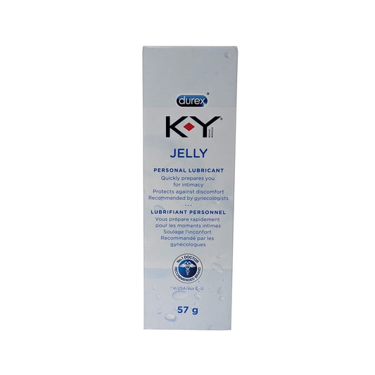 Product label for Durex K-Y Jelly Personal Lubricant  57g