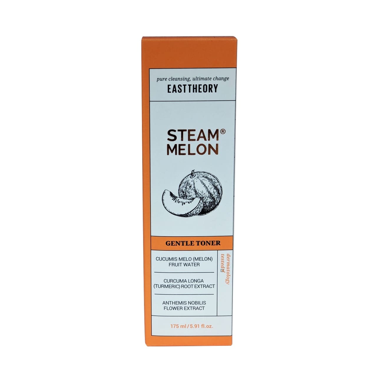 Product label for Easttheory Steam Melon Gentle Toner 