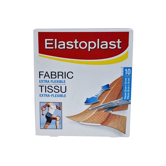 Elastoplast Fabric Bandages Extra Flexible (8cm x 10cm) (10 bandages)