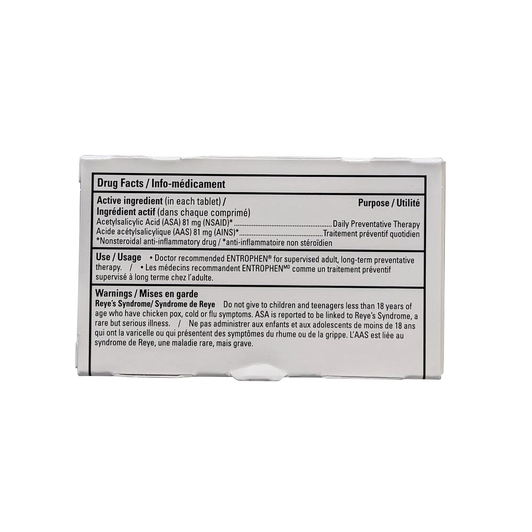 Entrophen Entrophen Acetylsalicylic Acid 81mg Chewable Tablets Orange Flavour (1 ...