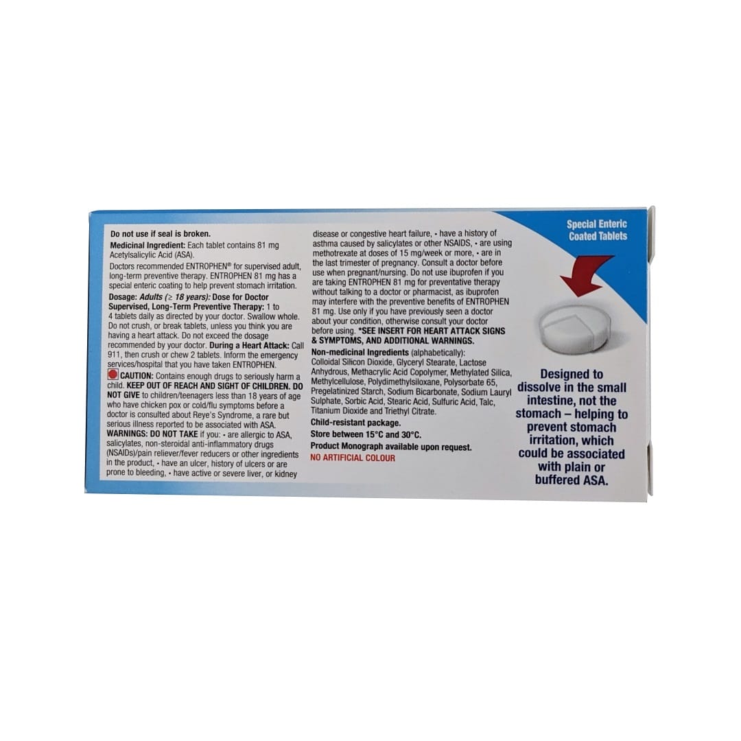 Entrophen Entrophen Acetylsalicylic Acid 81mg Delayed Release Tablets (180 table ...