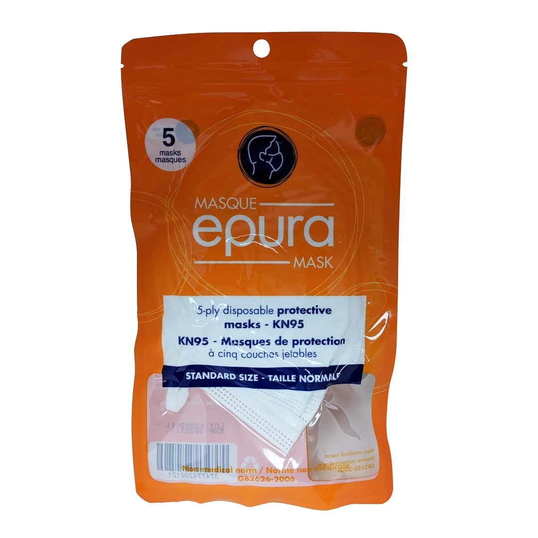 Epura 5-Ply Disposable KN95 Masks (5 count)