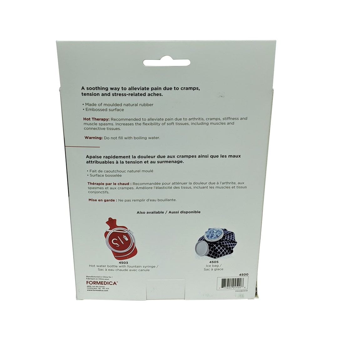Description and warnings for Formedica Hot Water Bottle 2L Capacity