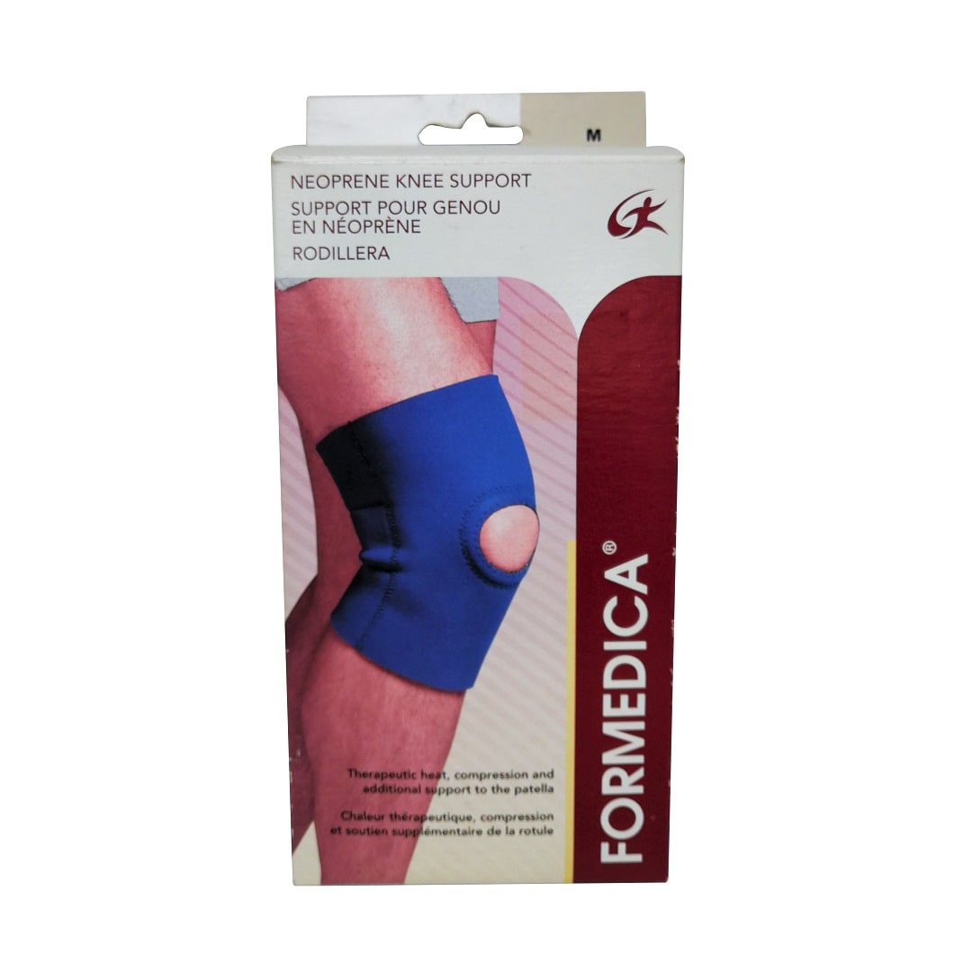 Product label for Formedica Neoprene Knee Support (Medium)