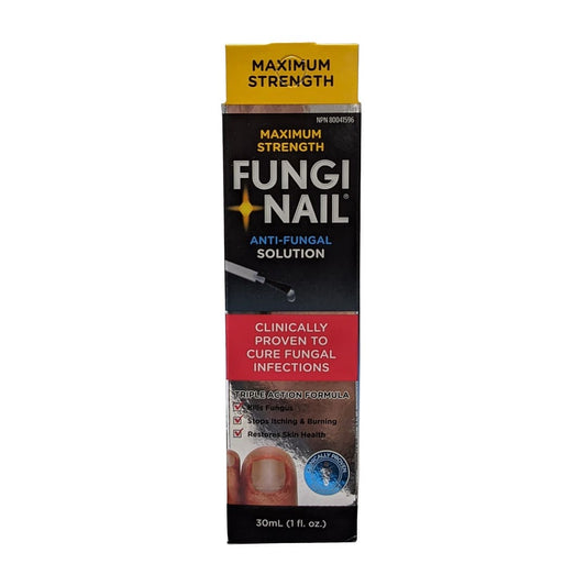 Product label for Fungi Nail Anti-Fungal Solution (30 mL) in English
