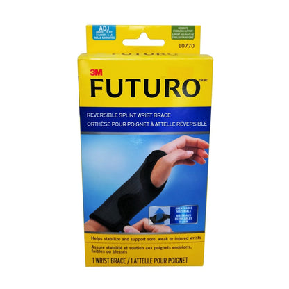 Product label for Futuro Reversible Splint Wrist Brace (Adjustable)