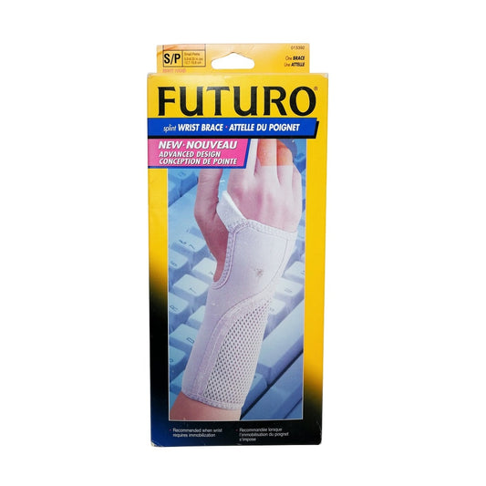 Product label for Futuro Wrist Brace Right Hand (Small)
