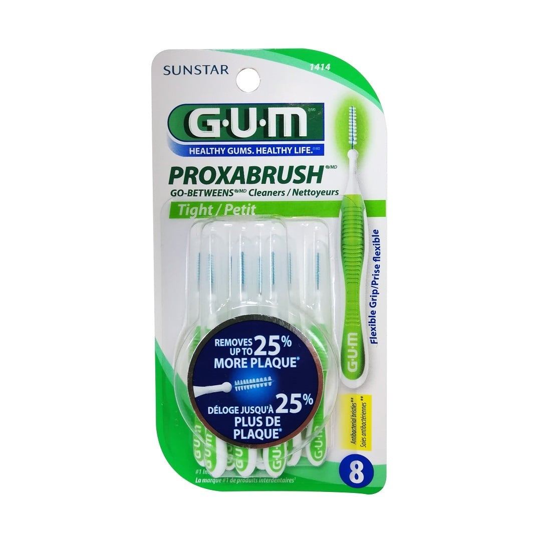 Product label for GUM Proxabrush Go Between Cleaners Tight