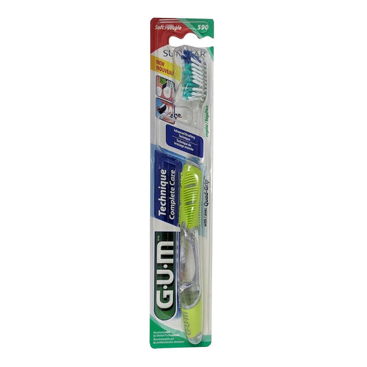 Product package for GUM Technique Complete Care Toothbrush Soft Bristle