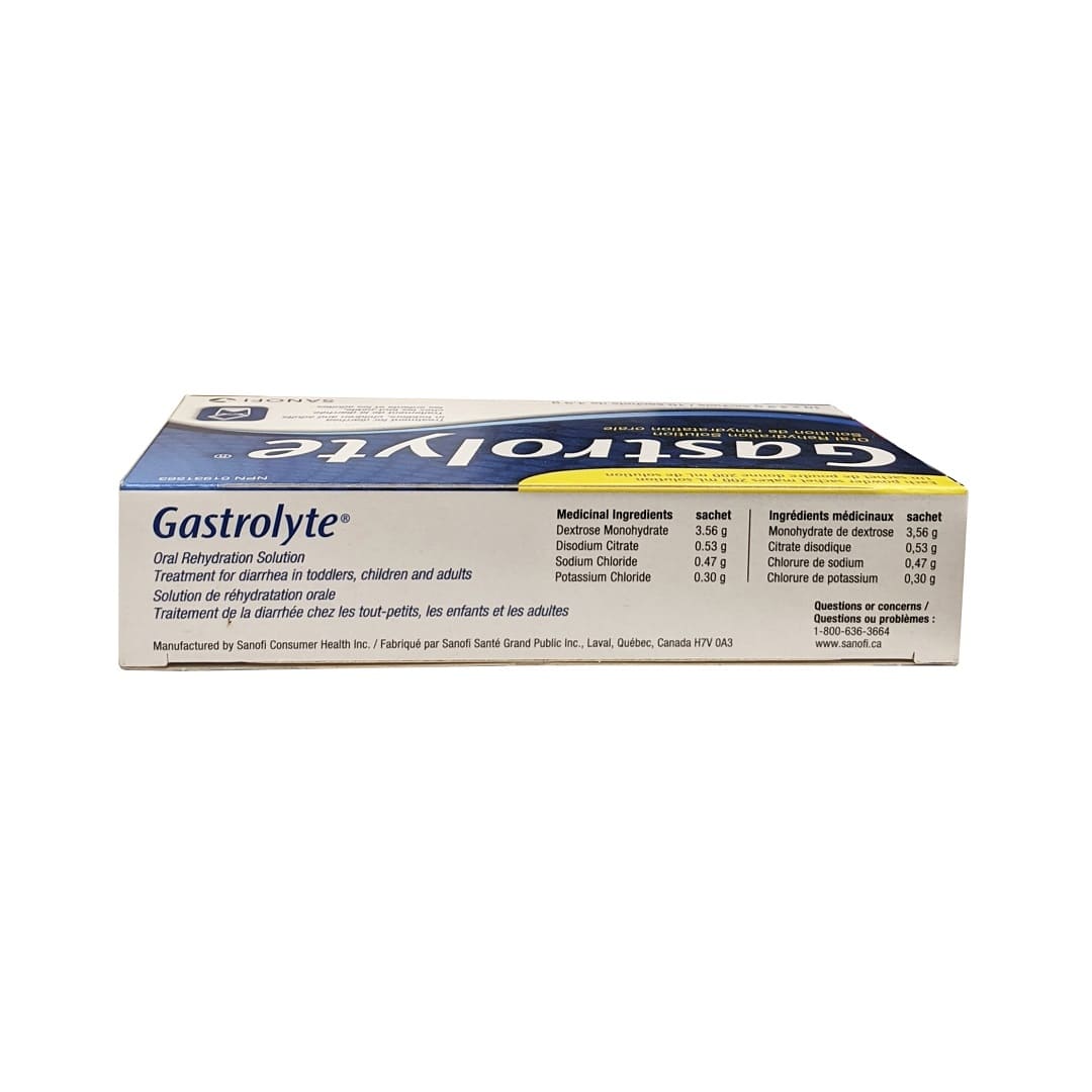 Ingredients for Gastrolyte Oral Rehydration Salts Regular Flavour (10 x 4.9g)