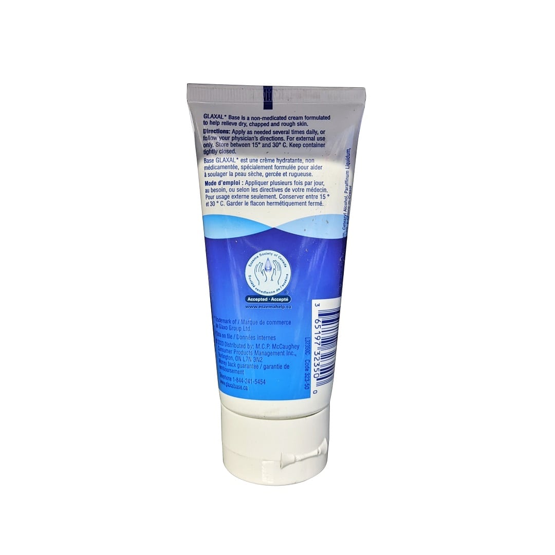 Description and directions for Glaxal Base Moisturizing Cream (50 grams)