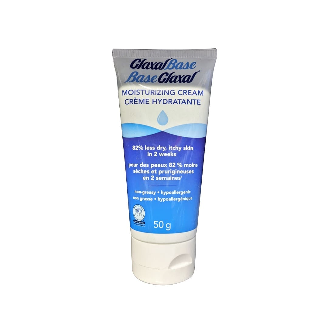 Product label for Glaxal Base Moisturizing Cream (50 grams)