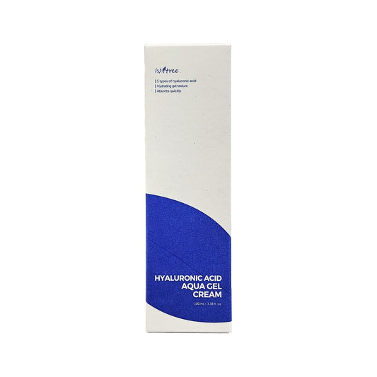 Product label for Isntree Hyaluronic Acid Aqua Gel Cream (100 mL)