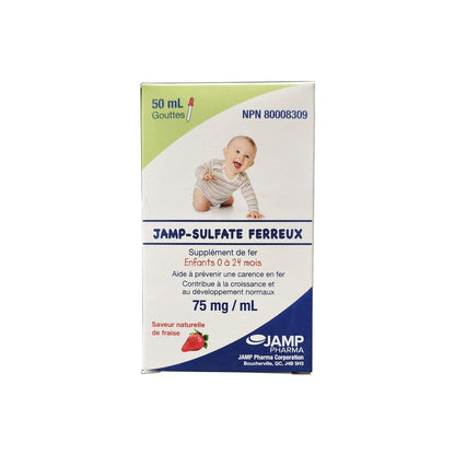 JAMP Ferrous Sulfate Iron Supplement for Children 0 to 24 Months 75 mg/mL  (250 mL)