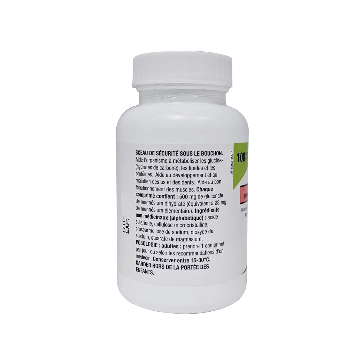 JAMP Magnesium Gluconate 500mg (100 tablets) beyondRx.ca (by 99 Pharmacy)
