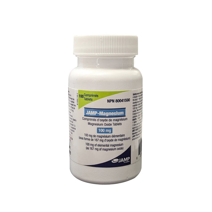 JAMP Magnesium Oxide 100 mg (100 tablets) – beyondRx.ca (by 99 Pharmacy)