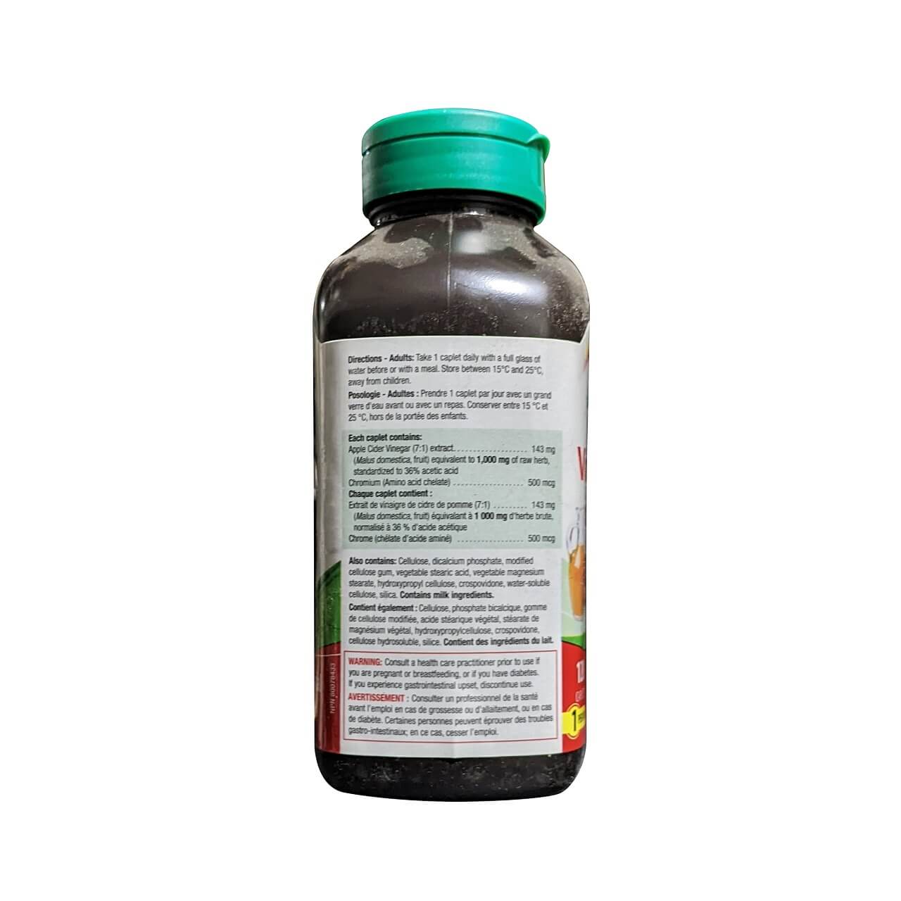Directions, ingredients, warnings for Jamieson Apple Cider Vinegar 1000 mg with Chromium (120 caplets)