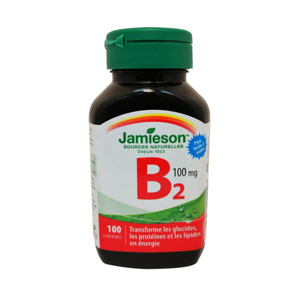 Product label for Jamieson B2 100mg in French