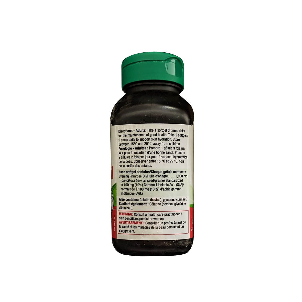 Directions, ingredients, warnings for Jamieson Evening Primrose Oil 1000 mg (85 softgels)