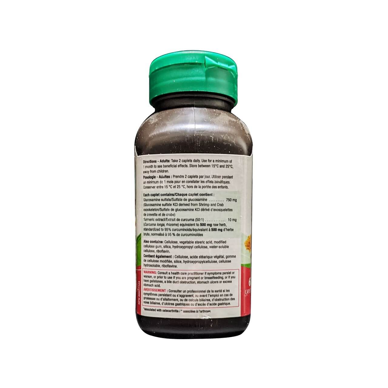 Directions, Ingredients, Warnings for Jamieson Glucosamine Turmeric Complex (60 caplets)