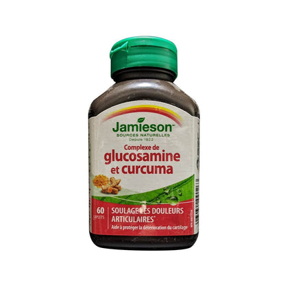 Product label for Jamieson Glucosamine Turmeric Complex (60 caplets) in French