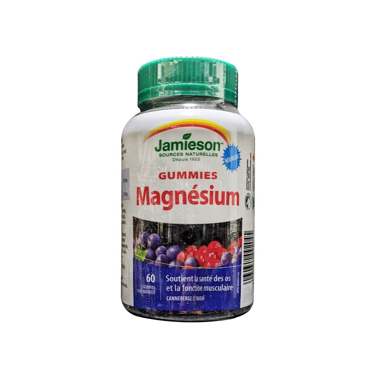 Product label for Jamieson Magnesium Gummies (60 gummies) in French
