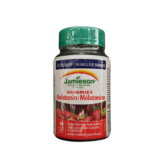 Product label for Jamieson Melatonin Gummies (60 gummies)