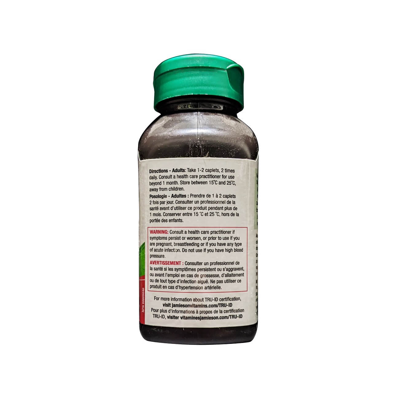 Directions and warnings for Jamieson Siberian Ginseng (100 caplets)