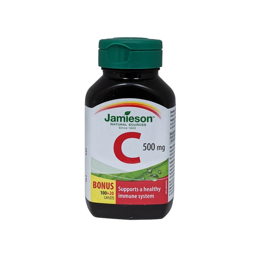 Product label for Jamieson Vitamin C 500mg in English