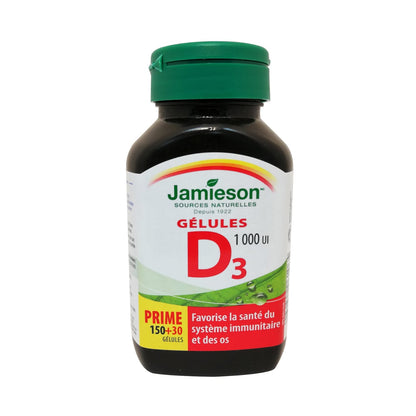 Jamieson Vitamin D3 1000 IU (180 softgels)