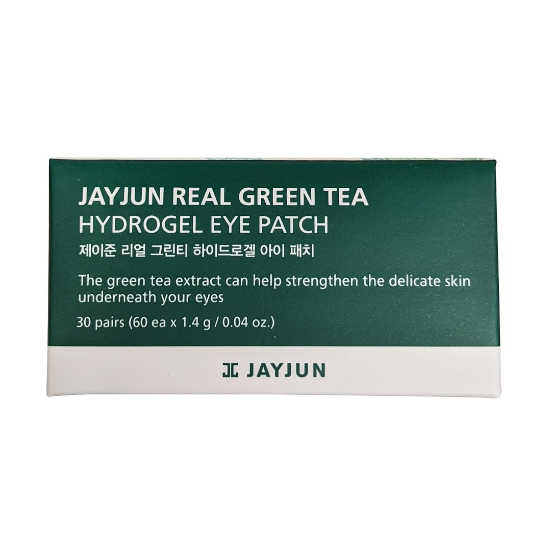 Product label for Jayjun Real Green Tea Hydrogel Eye Gel Patch (60 count)