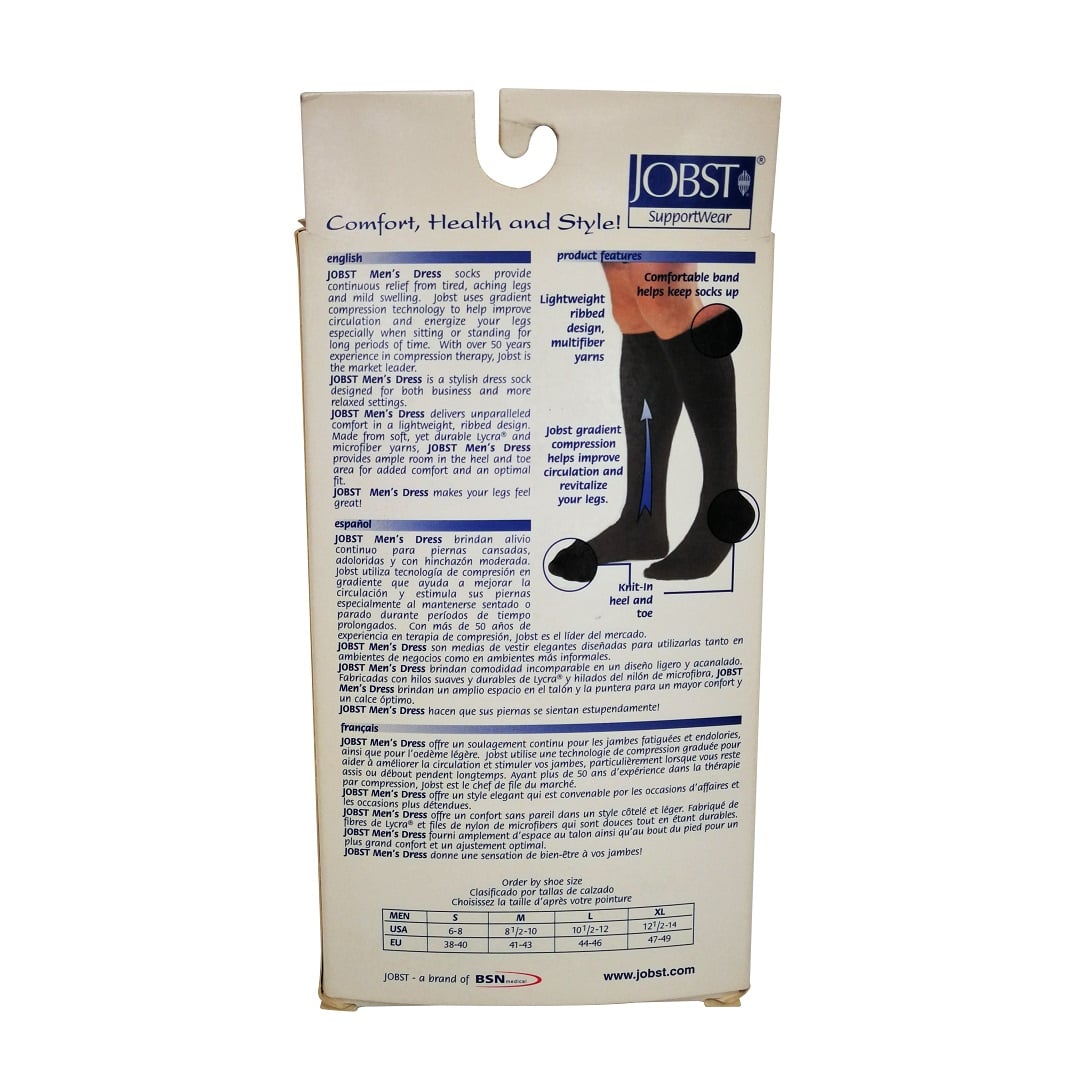 Jobst SupportWear Men's Compression Socks 8-15 mmHg - Knee High / Blac –   (by 99 Pharmacy)