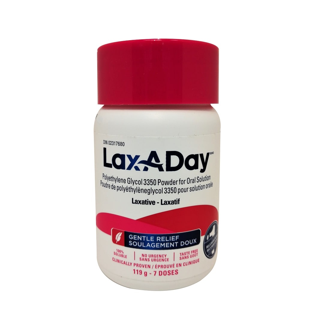 Product label for Lax-A-Day Laxative Powder 119g