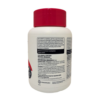 Ingredients, dosage, directions for Lax-A-Day Laxative Powder (238 grams, 14 doses) in English