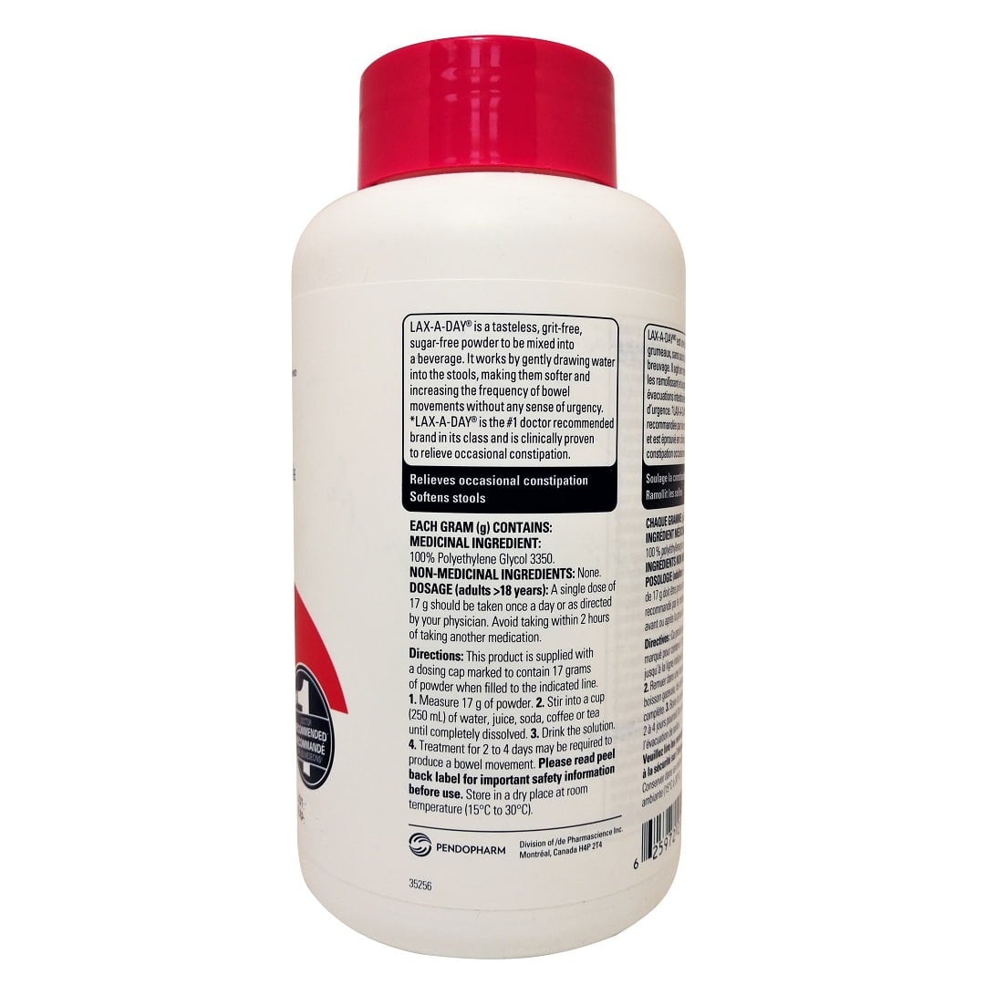 Lax-A-Day Laxative Powder (510 grams, 30 doses) – beyondRx.ca (by 99 ...