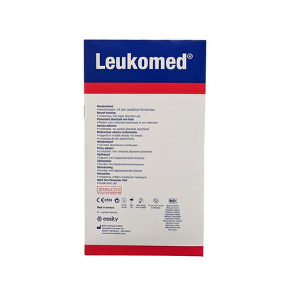 Product name in various languages for Leukoplast Leukomed Absorbent Wound Dressing (8 cm x 15 cm) (5 count)
