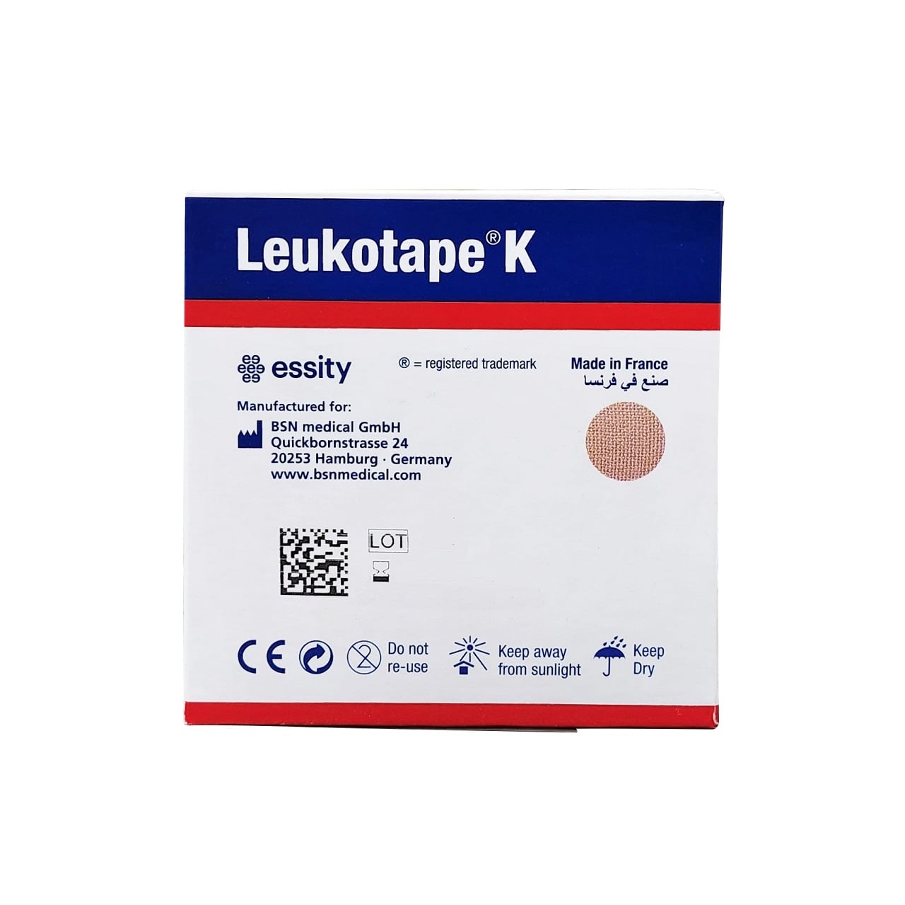 Company info for Leukoplast Leukotape K Kinesiology Tape (7.5 cm x 5 m)