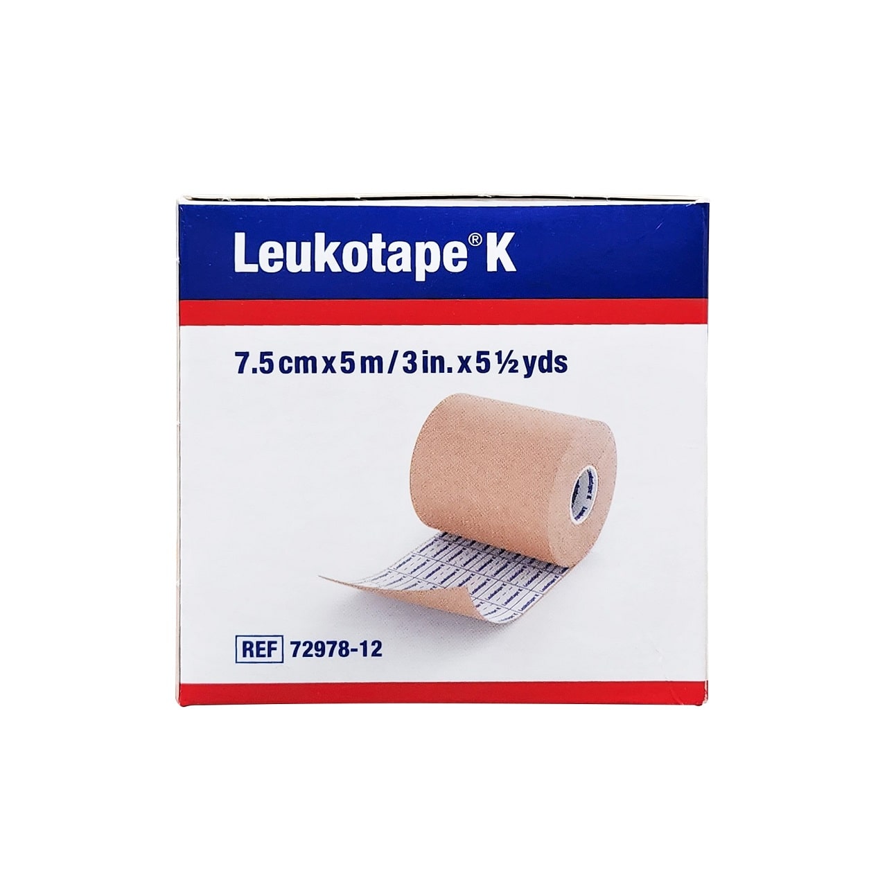 Product image for Leukoplast Leukotape K Kinesiology Tape (7.5 cm x 5 m)