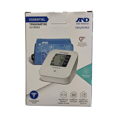 Product label for Life Source Blood Pressure Monitor (for Upper Arm) in French