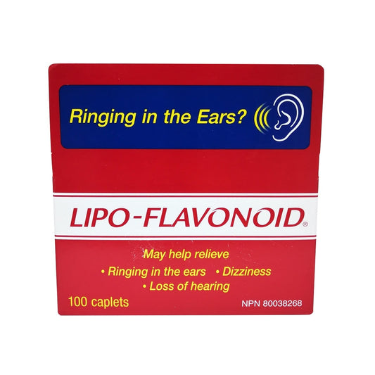 Product label for Lipo-Flavonoid Ear Health (100 capsules)