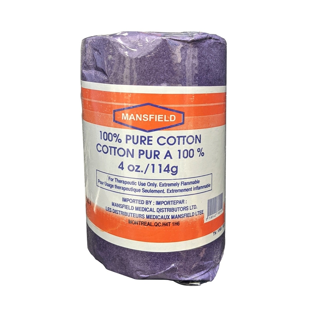Product label for Mansfield 100% Pure Cotton (114 grams)