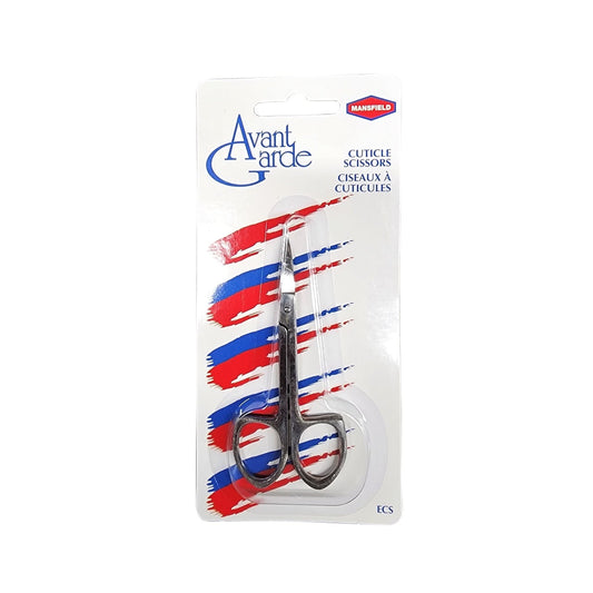 Product label for Mansfield Avant Garde Cuticle Scissors