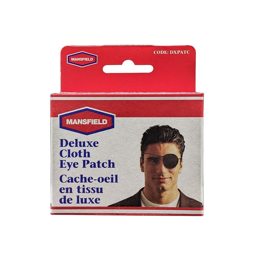 Product label for Mansfield Deluxe Cloth Eye Patch