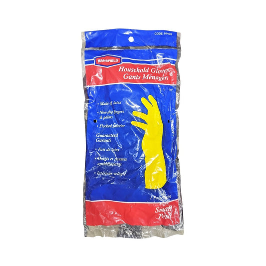 Product label for Mansfield Household Gloves (Small)