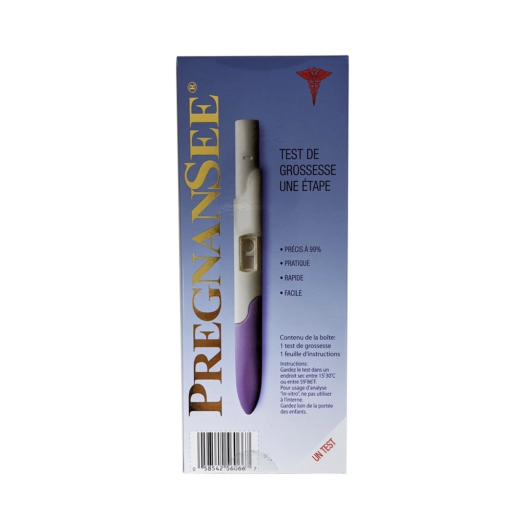 Product label for Mansfield PregnanSee One-Step Pregnancy Test in French