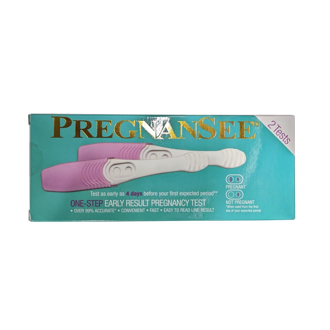 Product label for Mansfield PregnanSee One-Step Pregnancy Test (2 tests) in English