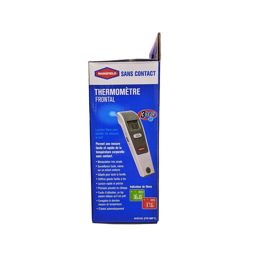 Features of Mansfield Non-Contact Forehead Thermometer in French