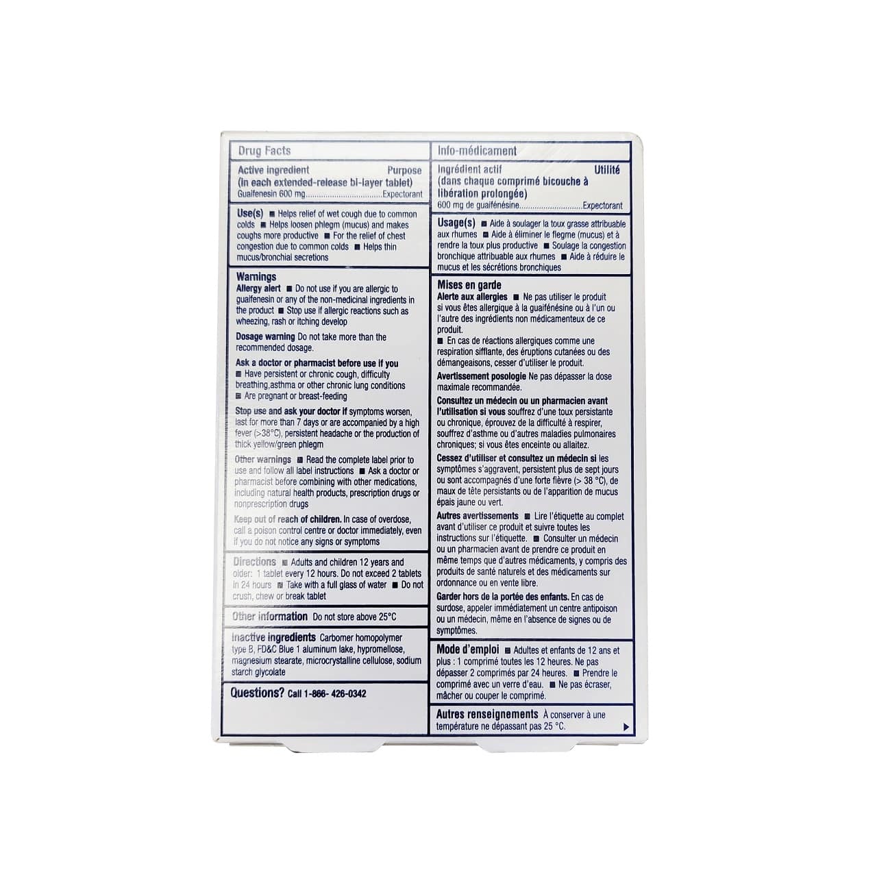 Mucinex Expectorant Tablets for Chest Congestion Guaifenesin 600mg (40 ...
