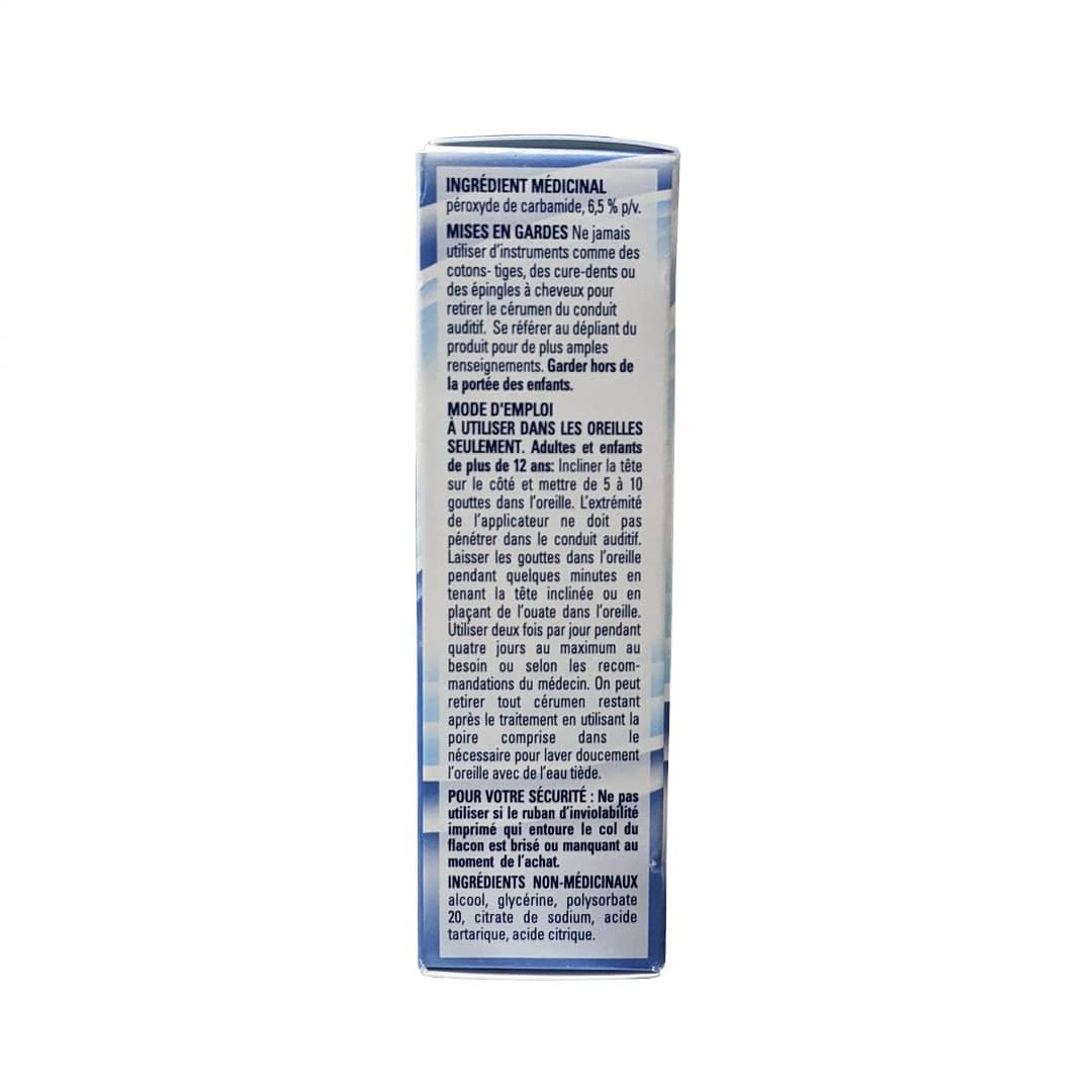 Ingredients, directions, cautions for Murine Ear Drops Carbamide Peroxide (15 mL) in French