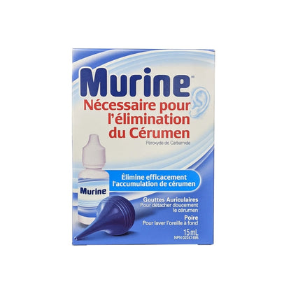 Product label for Murine Ear Wax Removal System (15 mL) in French